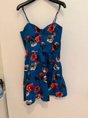 Blue Floral Mini Sundress M
